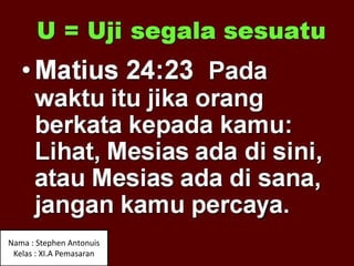 Nama : Stephen Antonuis
Kelas : XI.A Pemasaran
 