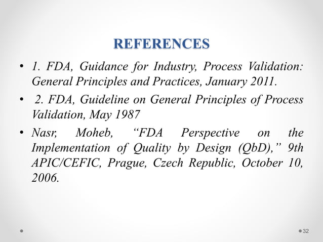 USFDA guidelines on process validation a life cycle approach | PPTX ...