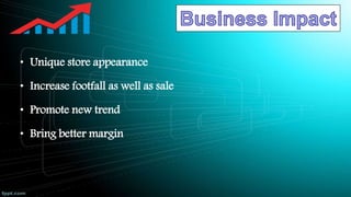 • Unique store appearance
• Increase footfall as well as sale
• Promote new trend
• Bring better margin
 