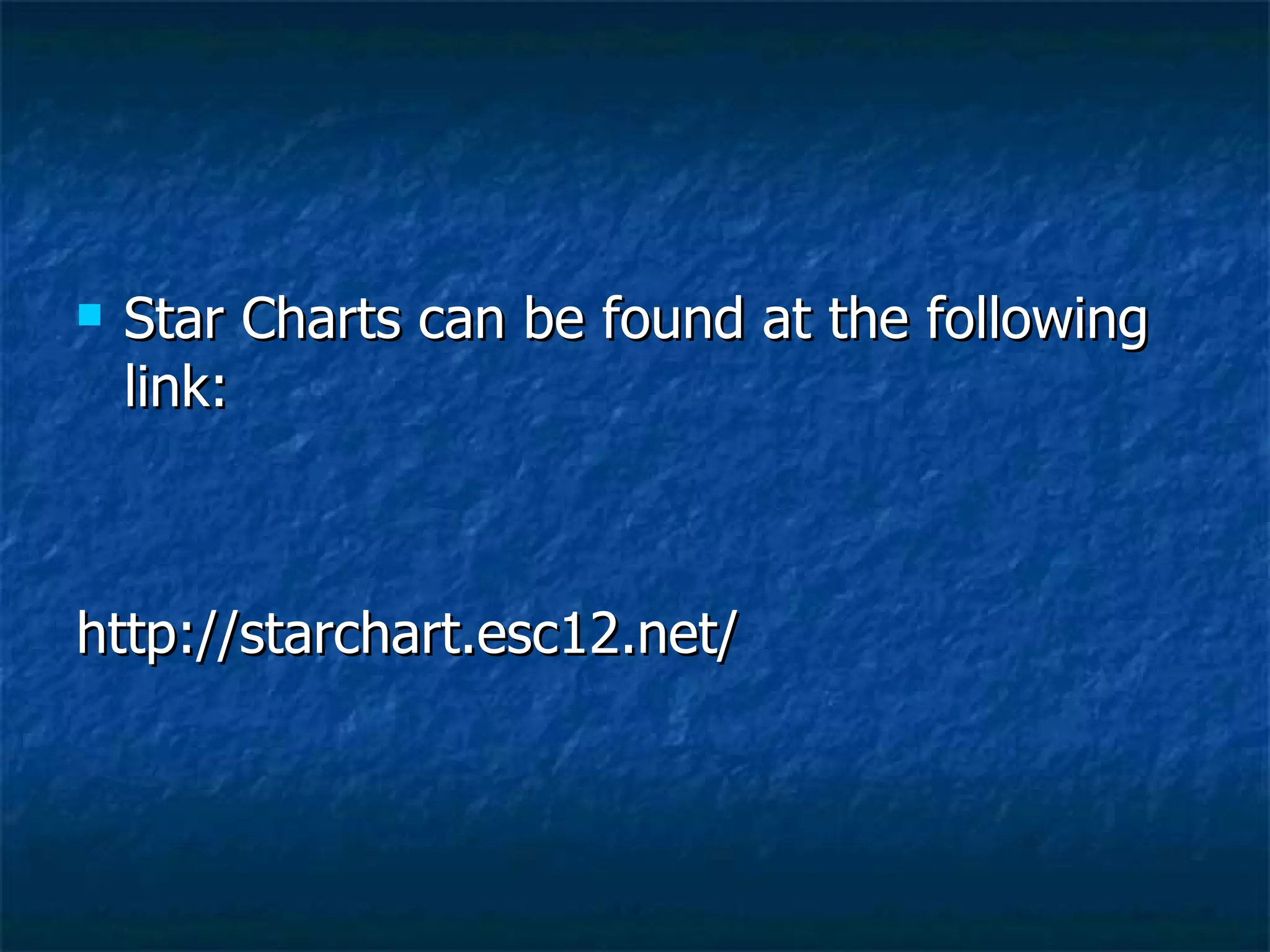 Star Charts can be found at the following link: http://starchart.esc12.net/ 