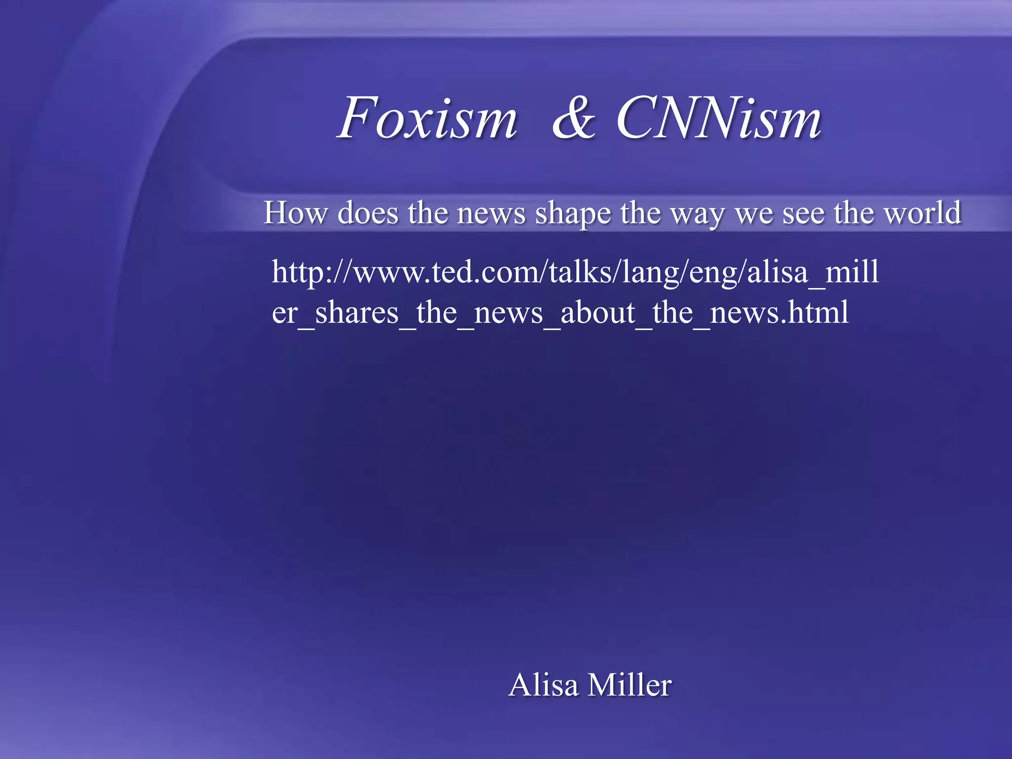 Discuss examples of coverage by Canadian media that is biased/subjective in a similar fashion 