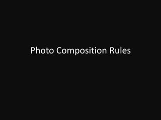 Photo Composition Rules 