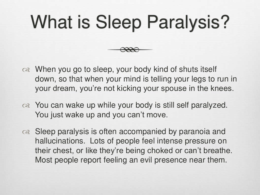 Sleep Paralysis