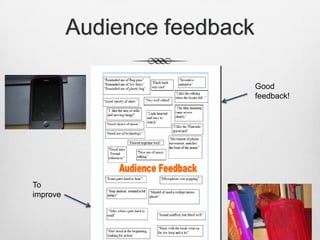 Audience feedbackGood feedback!To improve