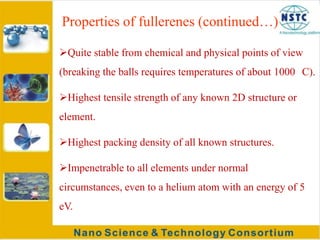 Other relatively common clusters are C70, C72, C74, C76, C80, C82 and C84 (plenty of others, higher or lower than C60, exist too but less abundant in the experimentally produced mixture fullerene soot). C60C70What are fullerenes? (continued…)