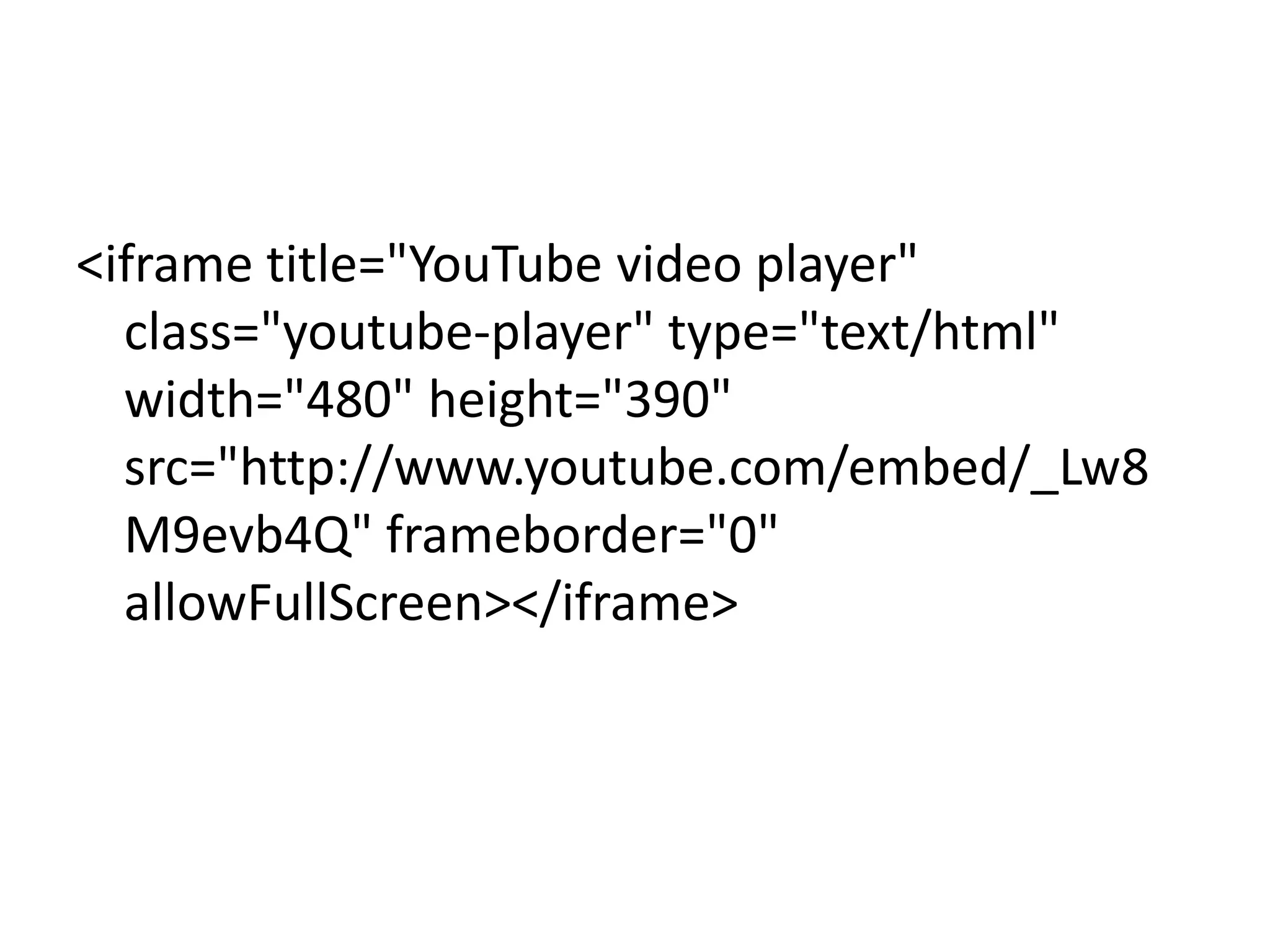 <iframe title="YouTube video player" class="youtube-player" type="text/html" width="480" height="390" src="http://www.youtube.com/embed/_Lw8M9evb4Q" frameborder="0" allowFullScreen></iframe>
