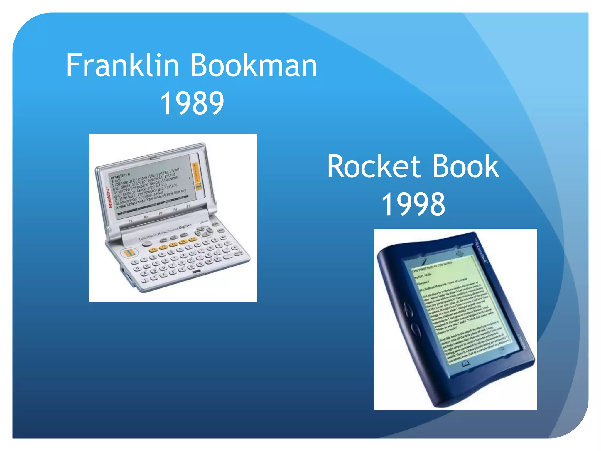 Franklin Bookman 1989Rocket Book1998