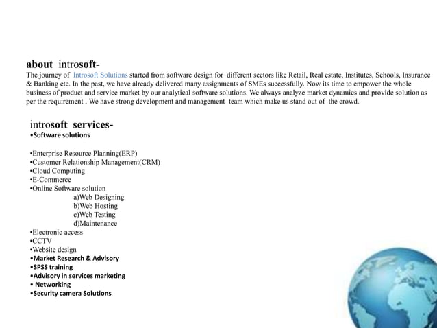 introsoft solutions | PPT