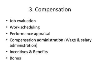 2. DevelopmentTraining Executive Development Career planning and Development Human Resource Development 