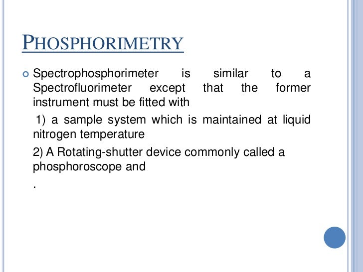 Phosphorimetry