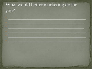 • __________________________________________
• _________________________________________
• _________________________________________
• __________________________________________
• __________________________________________
• __________________________________________