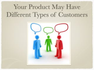 Your Product May Have
Different Types of Customers
 