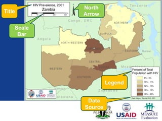 North
Title
            Arrow

    Scale
     Bar




                     Legend


             Data
            Source
 