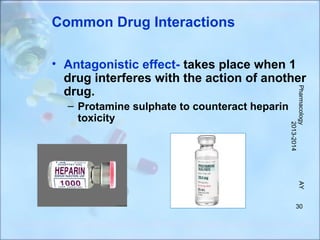 Pharmacology: Class Session 1 and 2 Introduction to Pharmacology | PPT