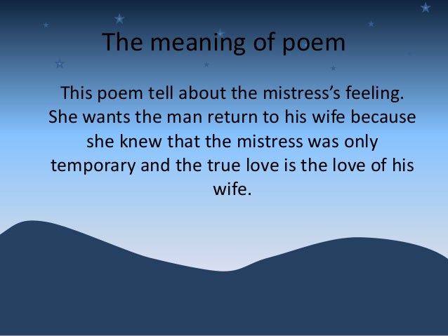 for my lover returning to his wife essay My wife's mother might not be the best secret keeper 6 things i felt when i fell in love with my wife the best things ever said about love the best things ever said about love 1 / 22 more: james scott author own relationships essay on falling in love what love feels like what. for my lover returning to his wife essay My wife's mother might not be the best secret keeper 6 things i felt when i fell in love with my wife the best things ever said about love the best things ever said about love 1 / 22 more: james scott author own relationships essay on falling in love what love feels like what.