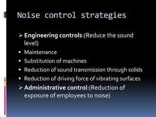 Noise and Vibration Hazards | PPTX
