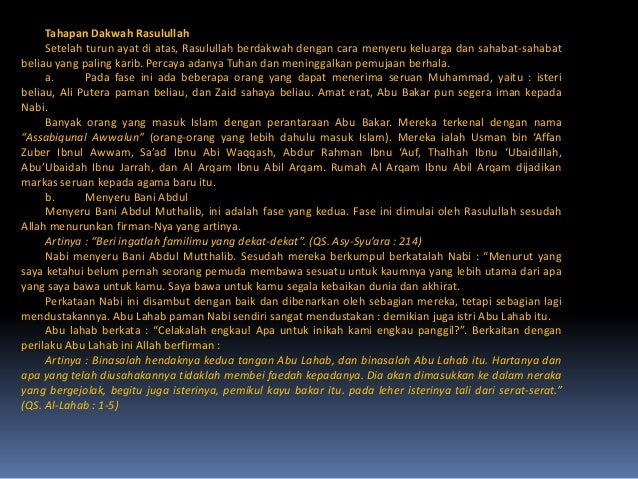 Berdakwah Nabi Sejarah