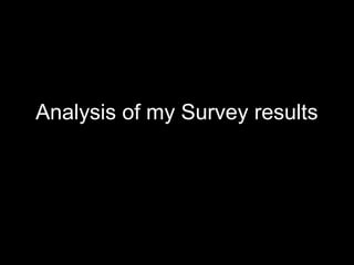 Analysis of my Survey results

 