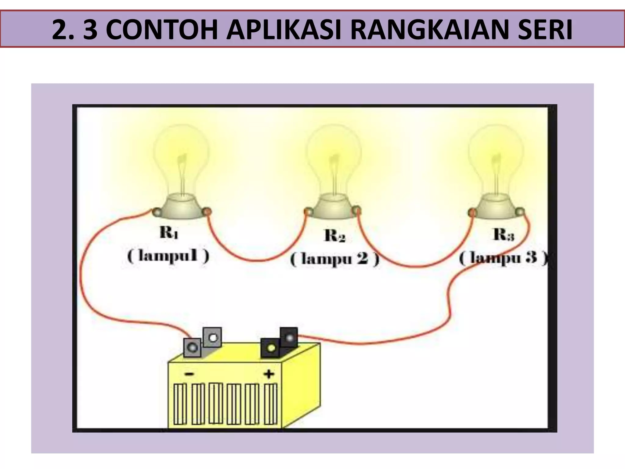 2. 3 CONTOH APLIKASI RANGKAIAN SERI

 