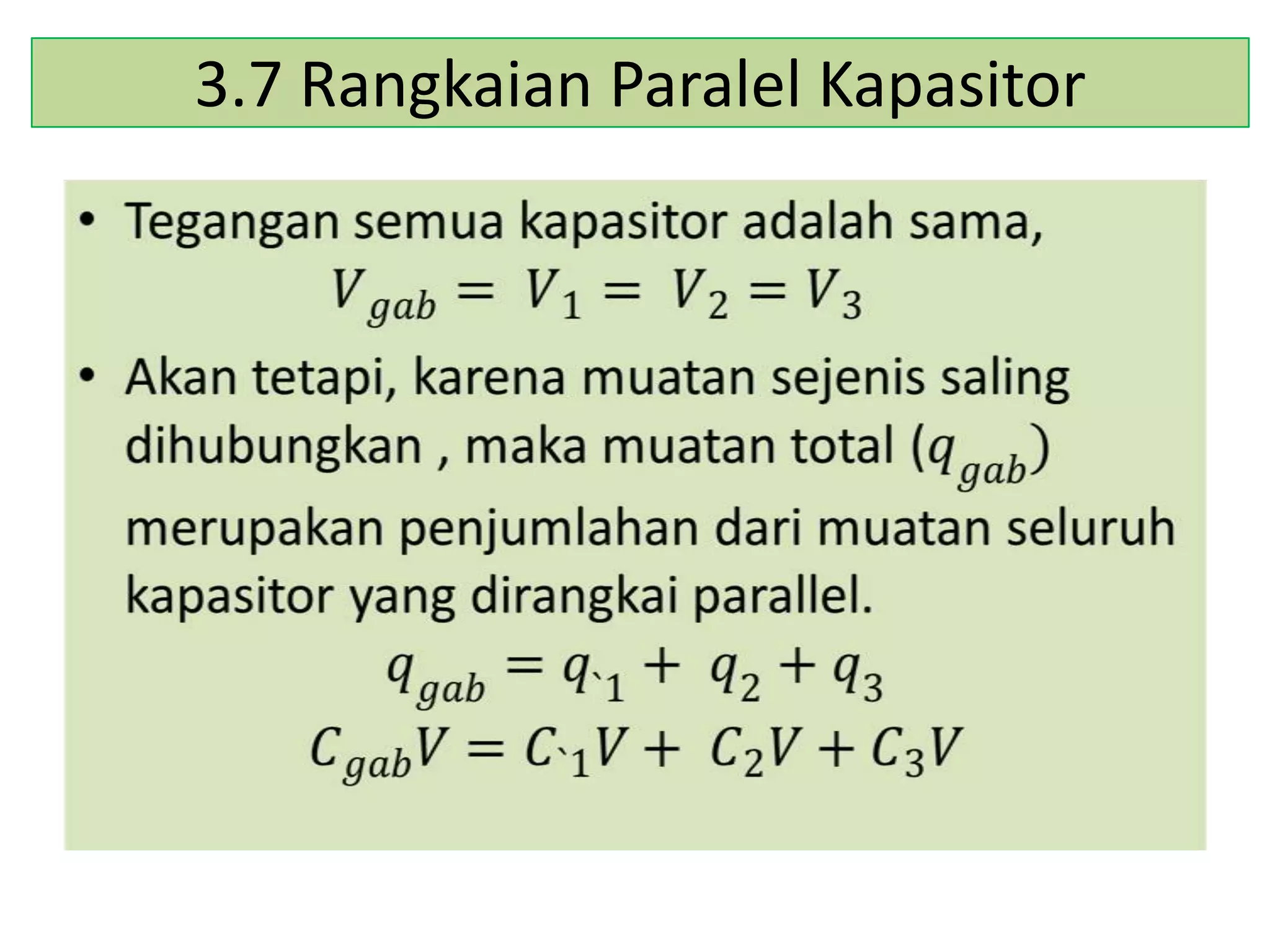 3.7 Rangkaian Paralel Kapasitor

 