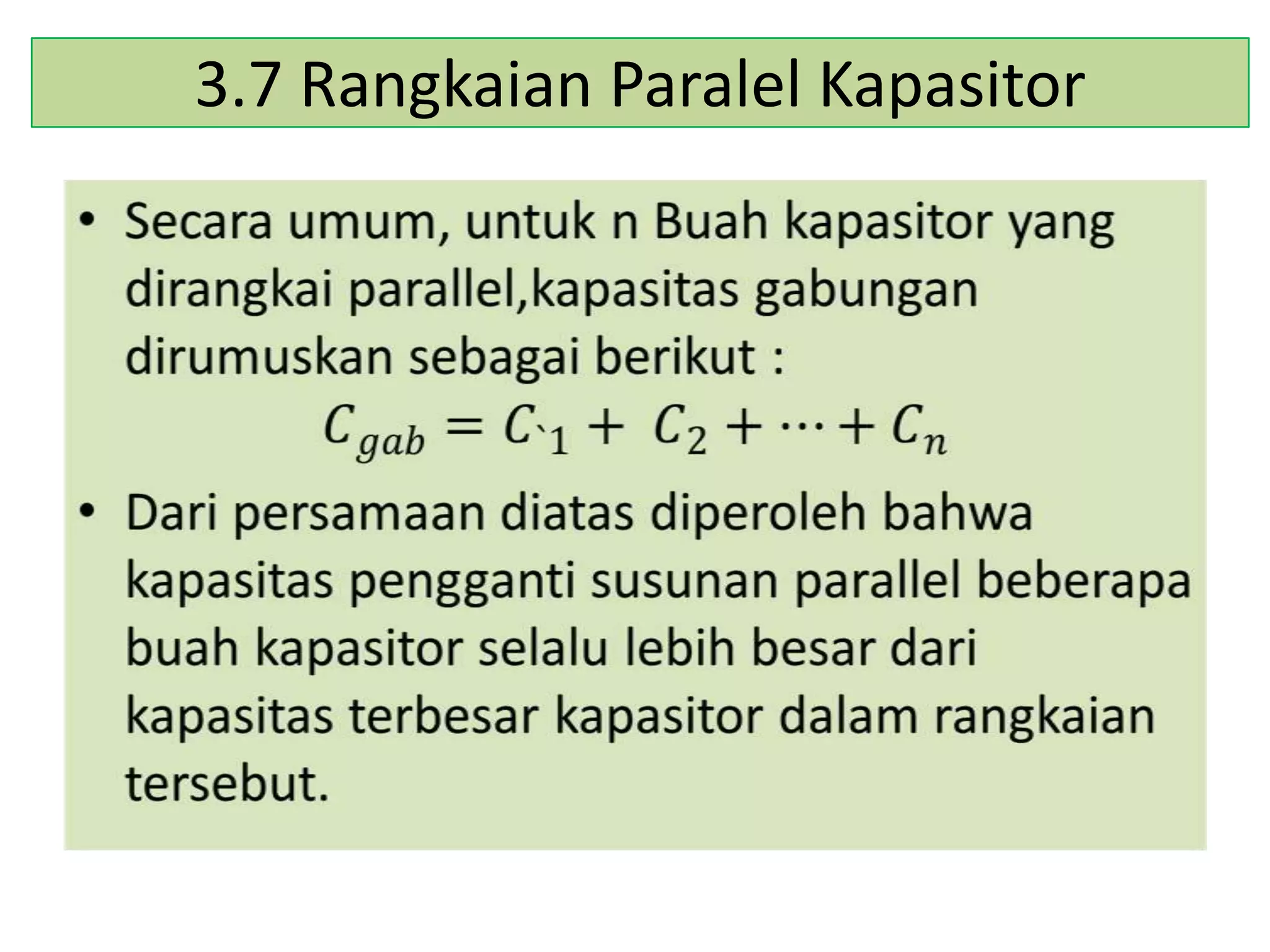 3.7 Rangkaian Paralel Kapasitor

 