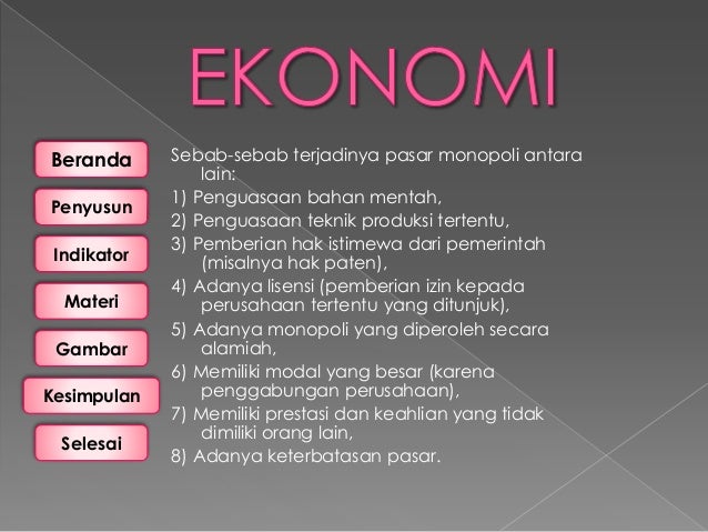 Ekonomi " Pasar Persaingan sempurna dan tidak Sempurna"