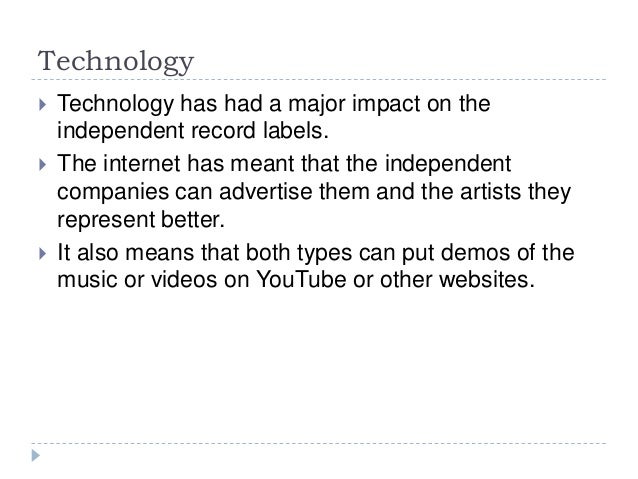 Major vs independent record labels