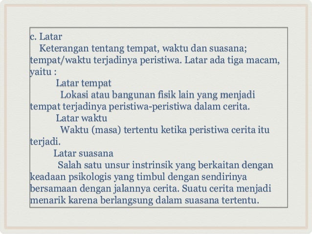 Unsur Intrinsik Cerita Rakyat Roro Jonggrang - Berbagai Unsur