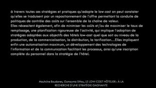 LE LOW-COST HÔTELIER
