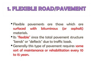 ROADS/PAVEMENT & TYPES OF ROAD BY ENGR SAAD ULLAH WEC | PPT