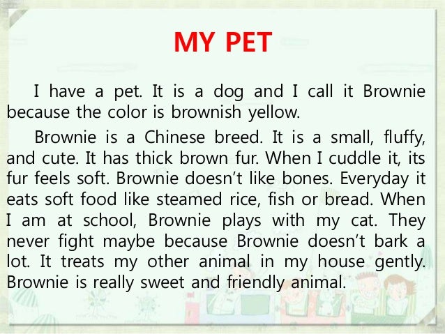 descriptive essay about pet