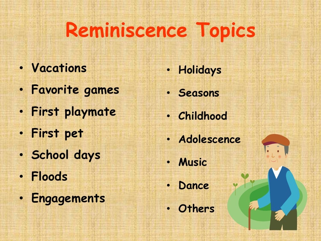 Reminiscence Therapy