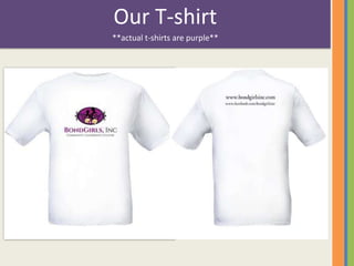 Our T-shirt 
**actual t-shirts are purple** 
 