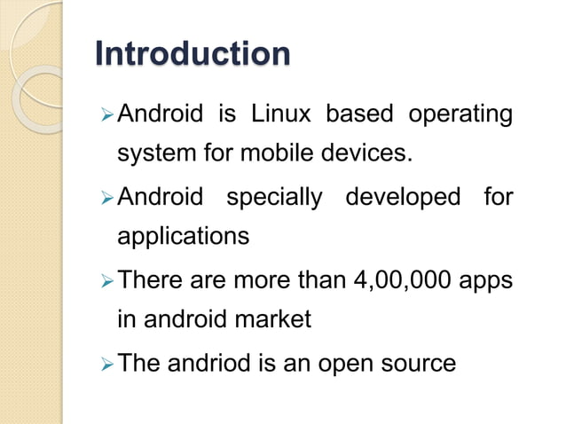 Presentation on Android operating system | PPT