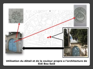 Utilisation du détail et de la couleur propre a l’architecture de 
Sidi Bou Said 
 