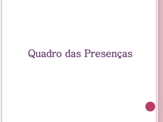 Quadro das Presenças