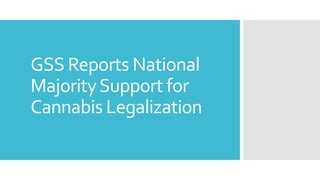 GSS Reports National
MajoritySupport for
Cannabis Legalization
 