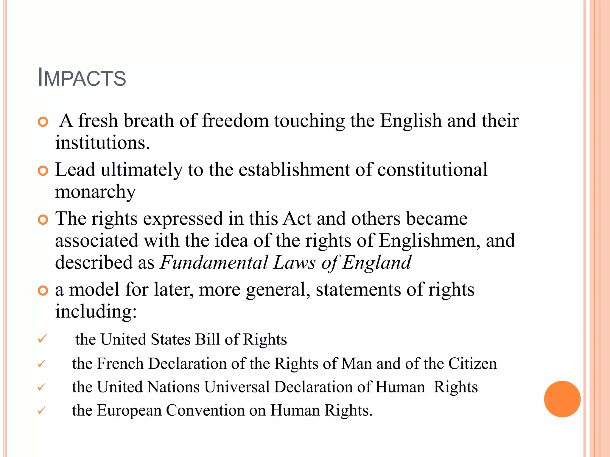 British Bill of Rights 1689 | PPTX