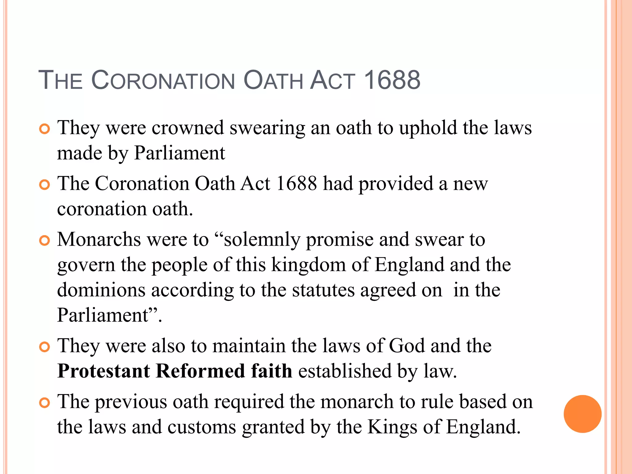 English Bill Of Right 1689 British Bill of Rights 1689 | PPTX