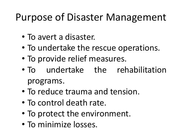 Disaster and Emergency Planning for Preparedness, Response, and Recovery