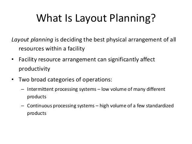 layout planning