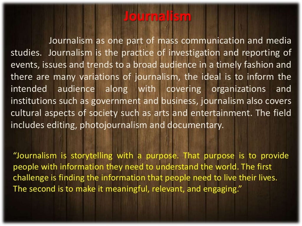 What is Journalism ? Types and Role of journalism.
