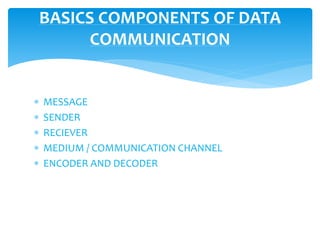 Data communication and communication Media | PPTX