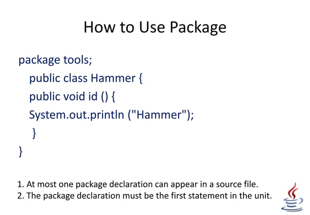Package In Java | PPTX
