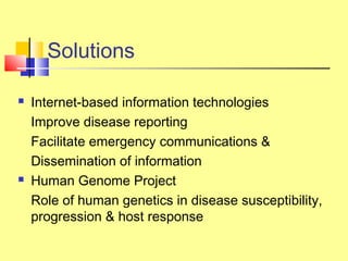 Presentation on Emerging and reEmerging infectious diseases | PPT