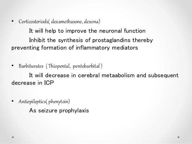 Management of patient with increased intracranial pressure Management of patient with increased intracranial pressure