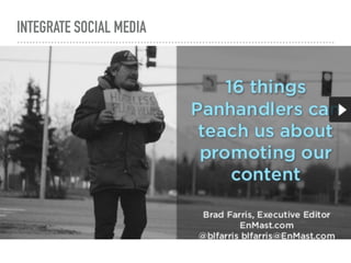 INTEGRATE SOCIAL MEDIA
 