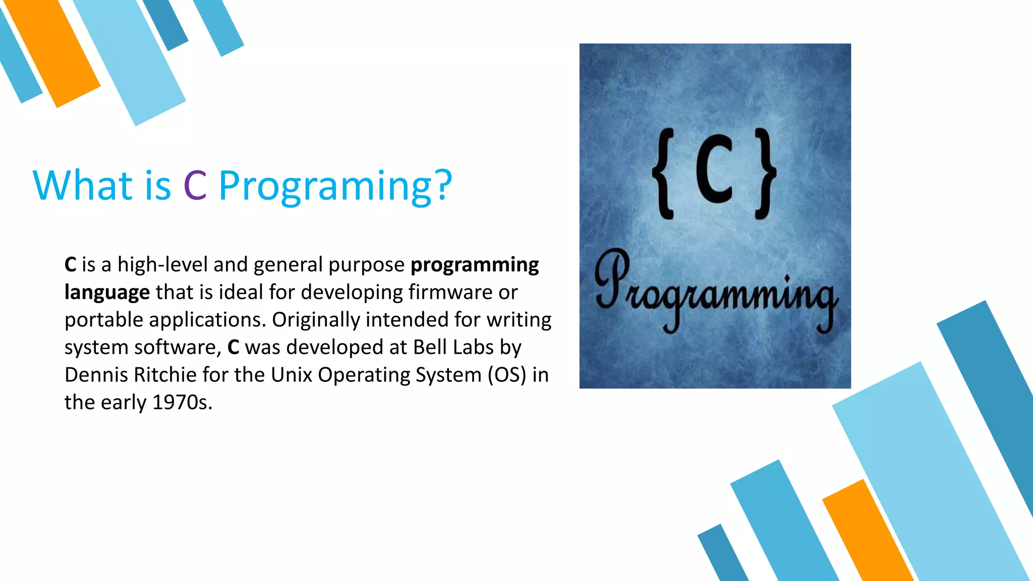 History of C Programming Language | PPTX | Programming Languages ...