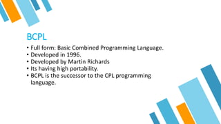 History of C Programming Language | PPT