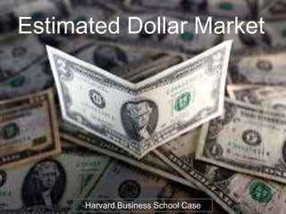 Estimated Dollar Market
Harvard Business School Case
 